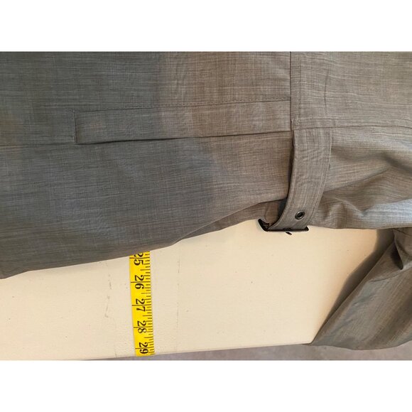 Kirkland Gray Hooded Trench Coat Adjustable Belt & Button Cuffs XXL - Picture 9 of 12